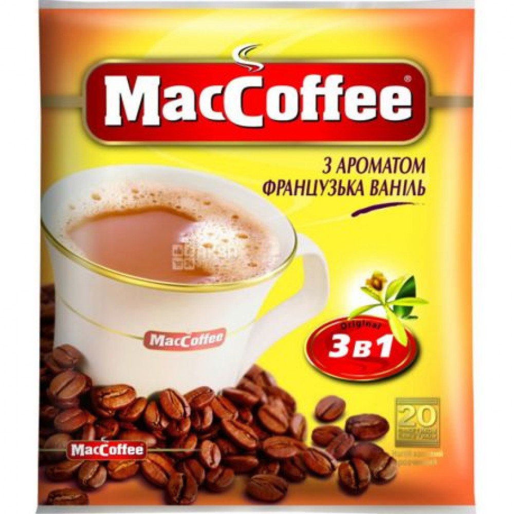 "MacCoffee" 3 в 1 Французская ваниль 20 пакетов