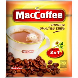 "MacCoffee" 3 в 1 Французька ваніль 20 пакетів