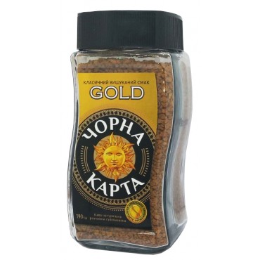 Кава Чорна Карта Gold розчинна 190 грам