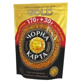 Кофе Черная Карта Gold растворимый 200 грамм в мягкой упаковке