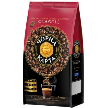 Кава "Чорна Карта" в зернах, 1000 г
