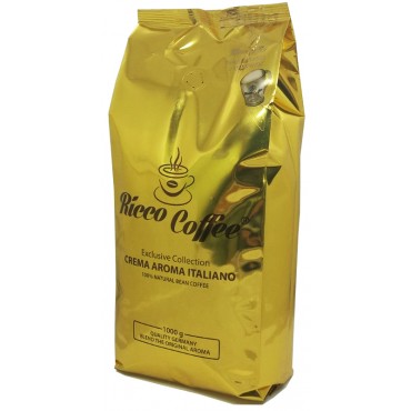 Кава в зернах Ricco Coffee Crema Aroma italiano 1 кілограм