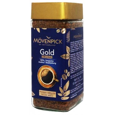 Кава розчинна "Movenpick" Gold Original 100 грам скло банка.