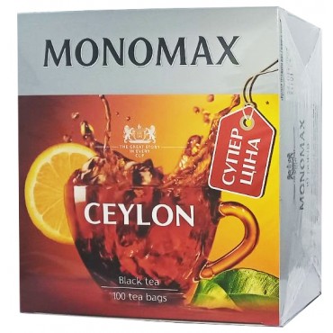 Чай Мономах Ceylon Супер Ціна100 пакетів