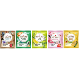 Чай зелений асорти Lovare Assorted Green Tea 5 видів по 10 пакетиків