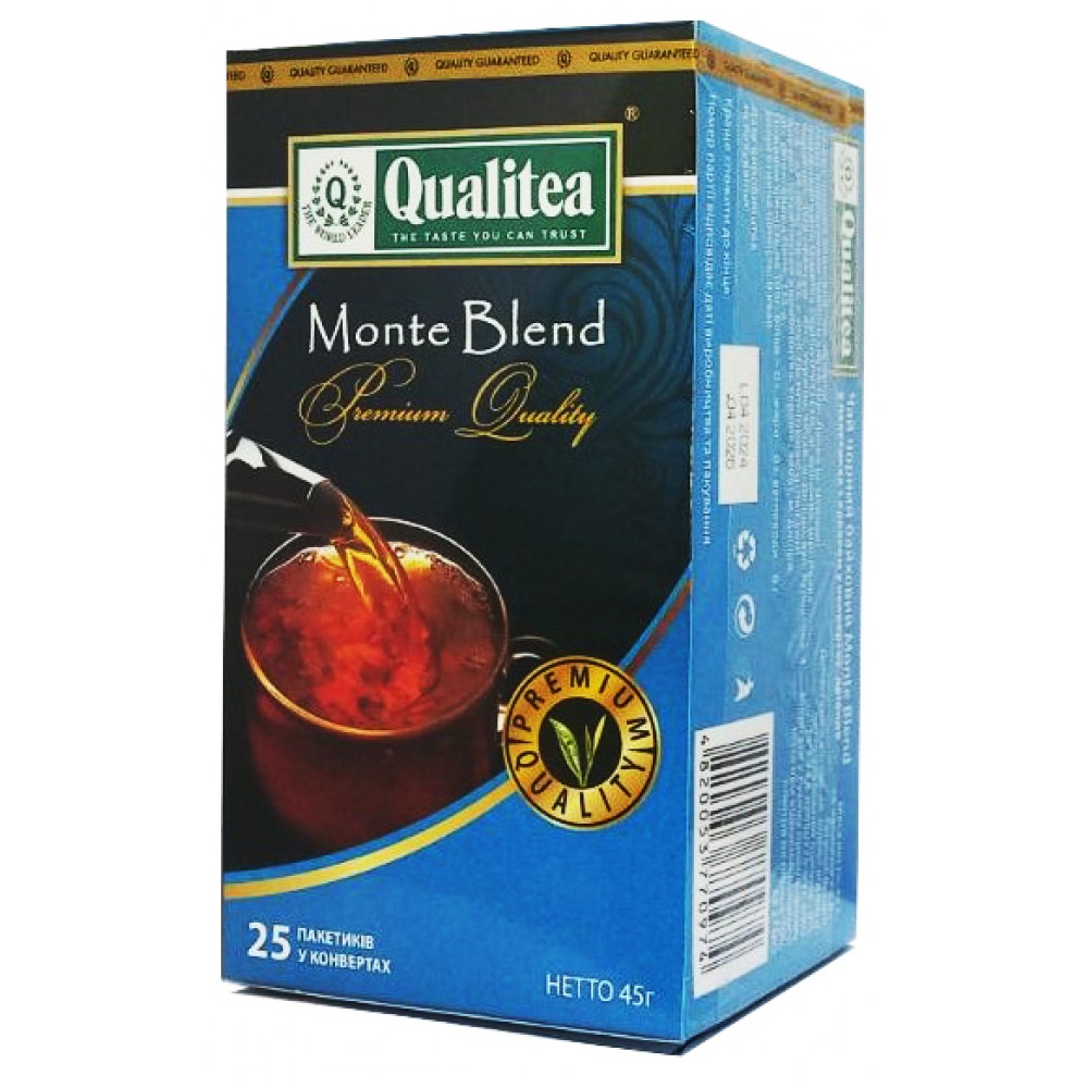 Чай черный Qualitea Monte Blend 25 пакетов сашет