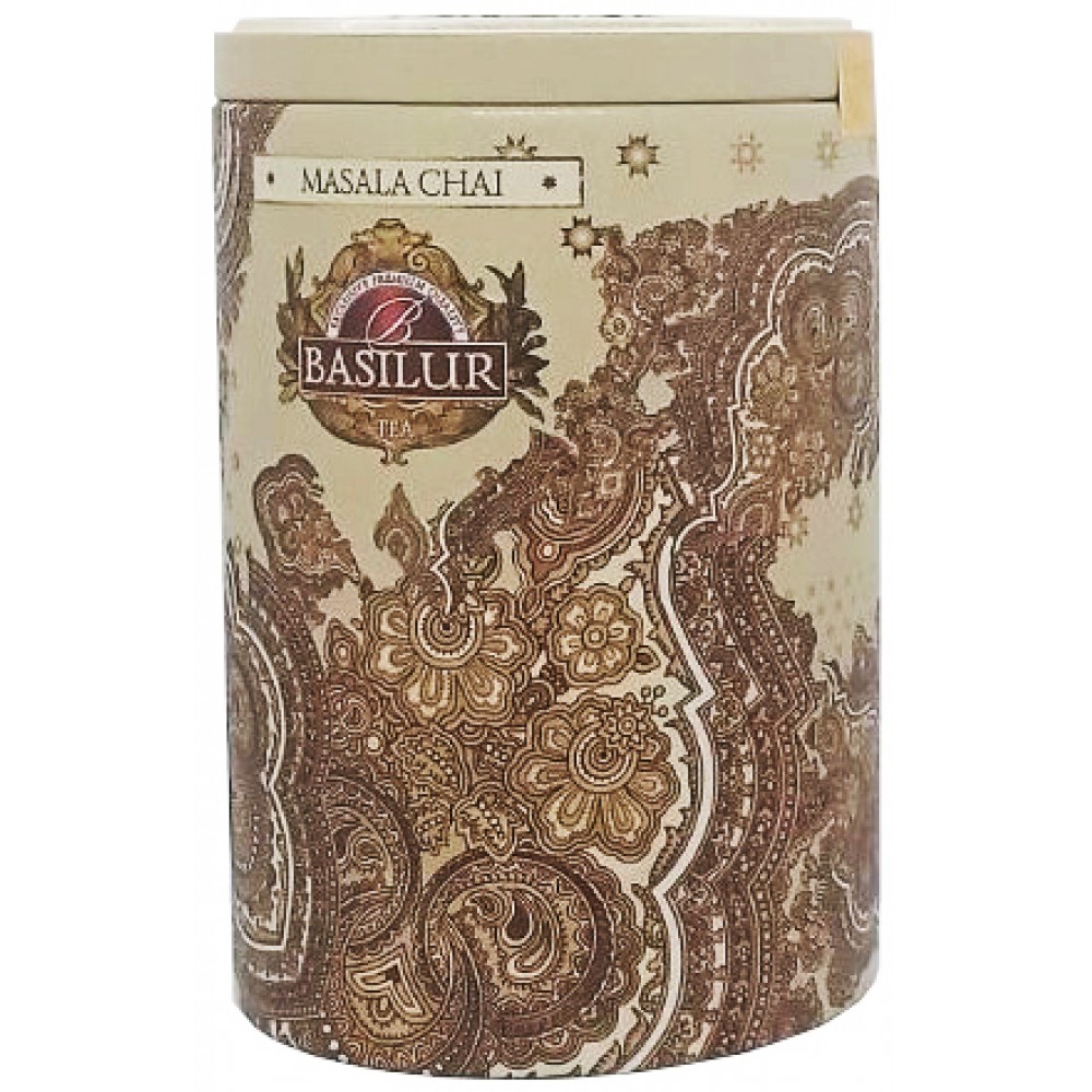 Чай черный Basilur Masala Chai 100 грамм в металлической банке