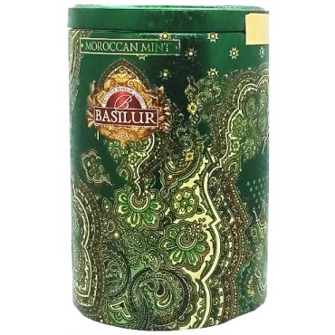 Чай зеленый Basilur Moroccan Mint 100 грамм в металлической банке