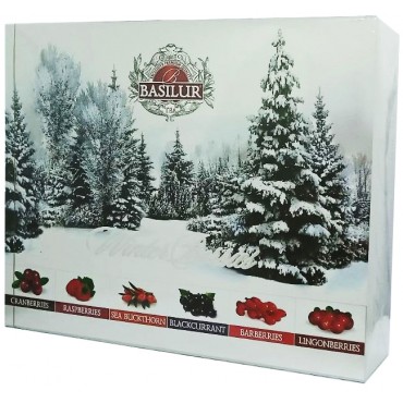 Чай Basilur Winter Berries Assorted Зимние Ягоды Ассорти 60 пакетов