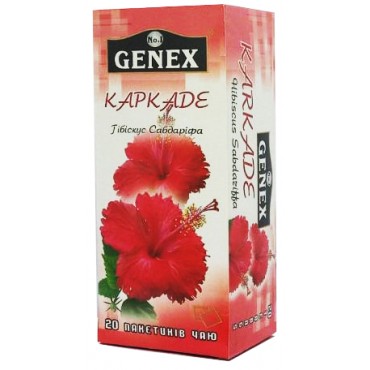 Чай Genex Каркаде 20 пакетів по 1,5 грама