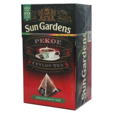 Чай Sun Gardens Пеко 20 пірамідок 