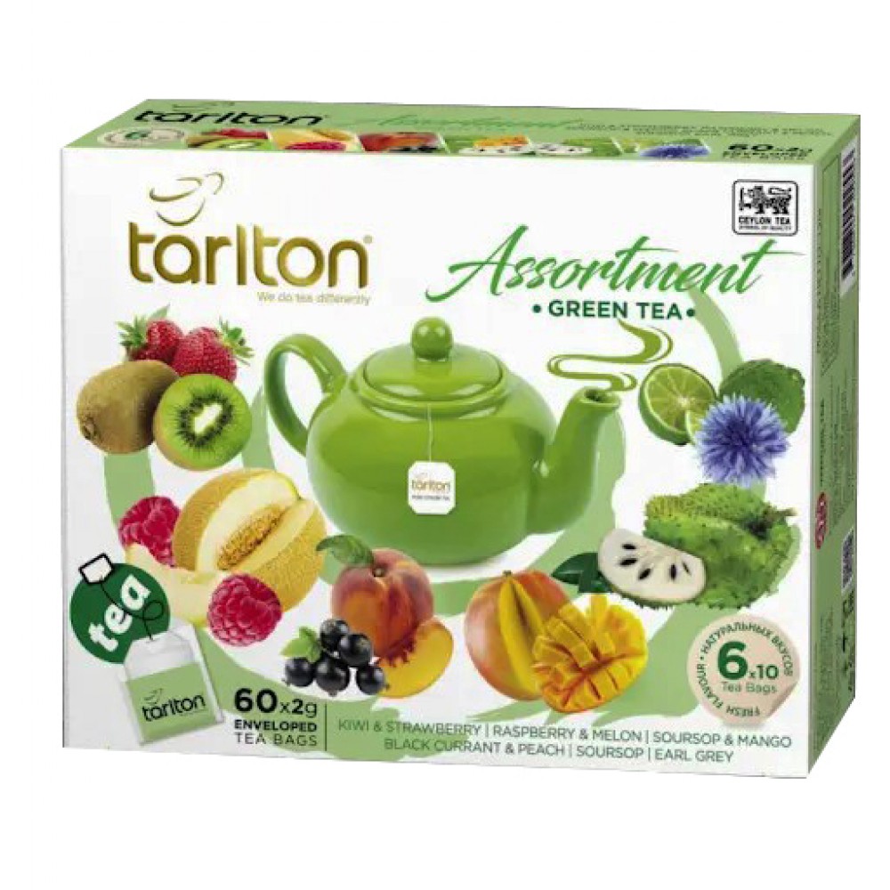Чай Tarlton зелений Assortment Green Tea 60 штук х 2 грами