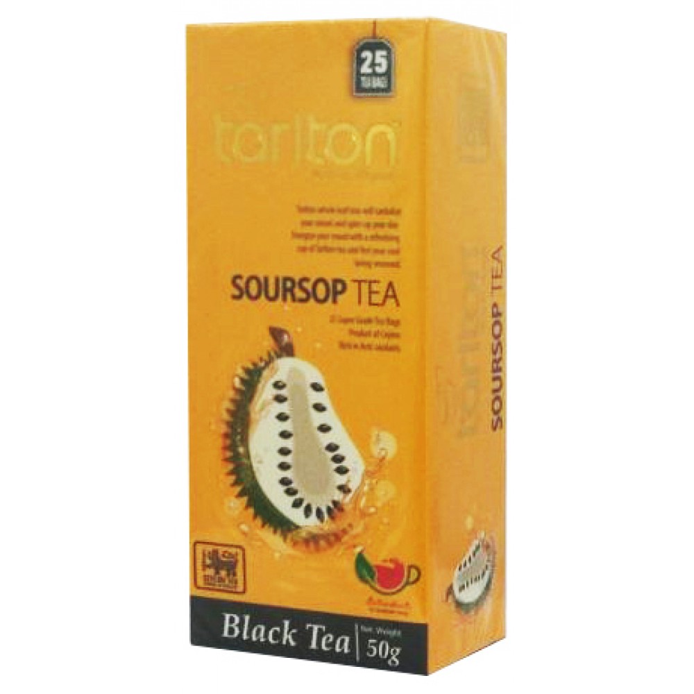 Черный чай Tarlton Soursop Black Tea с саусепом 25 пакетов