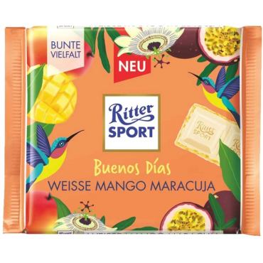 Білий шоколад Ritter Sport з начинкою манго-маракуя 100 грам