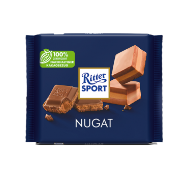 Шоколад Ritter Sport молочний із нугою 100 грам