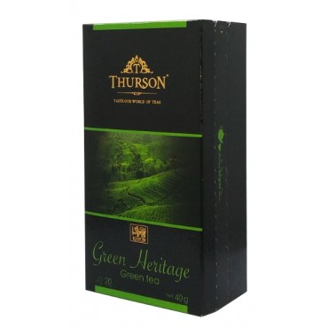 Чай зеленый Thurson Green Heritage 20 пакетов по 2 грамма