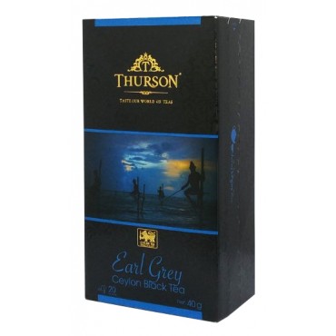Чай черный Thurson Earl Grey 20 пакетов по 2 грамм