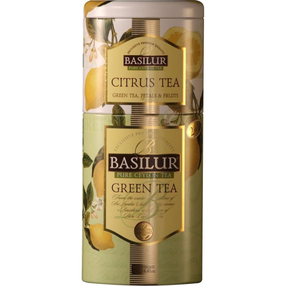 Чай "Basilur" "Квіти і Фрукти" Зелений - Цитрус, 125г з/б