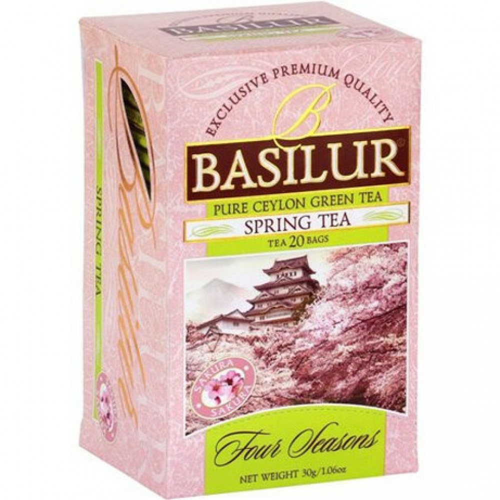 Basilur. Чай зеленый Basilur Four Seasons с вишней 20*1,5г/уп