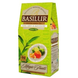 Зеленый чай Basilur Earl Grey Mandarin Эрл Грей Мандарин - Волшебные Фрукты 100 грамм