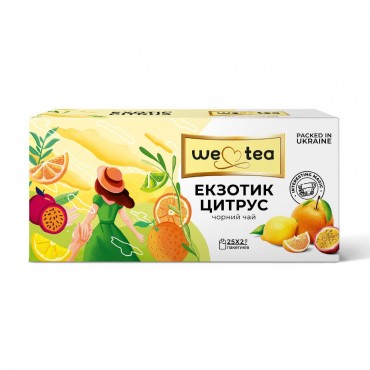 Чай цейлонський чорний We Tea Екзотик цитрус 25 пакетів