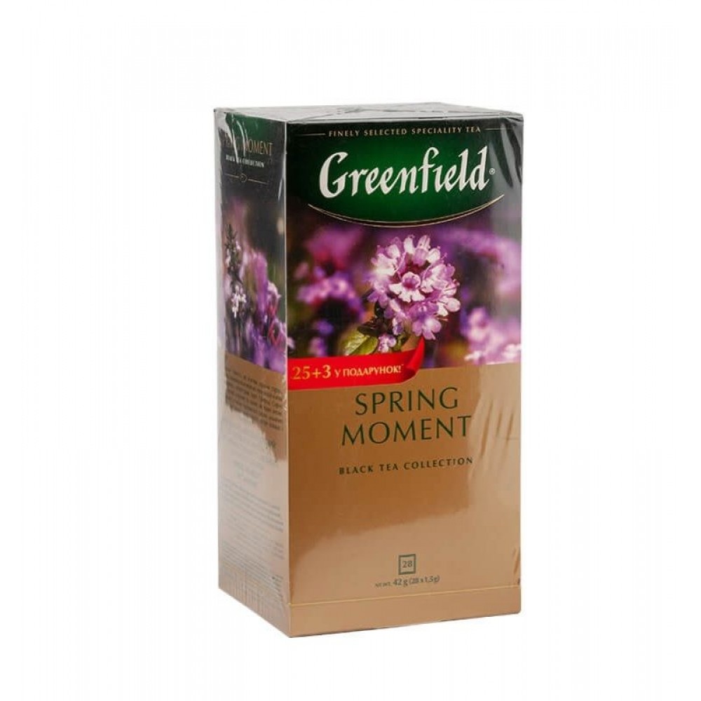 Чай Greenfield Spring Moment 28 пакетиков черный по 1,5 грамма