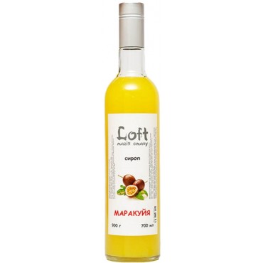 Сироп LOFT Маракуйя 700 мл в стеклянной бутылке.
