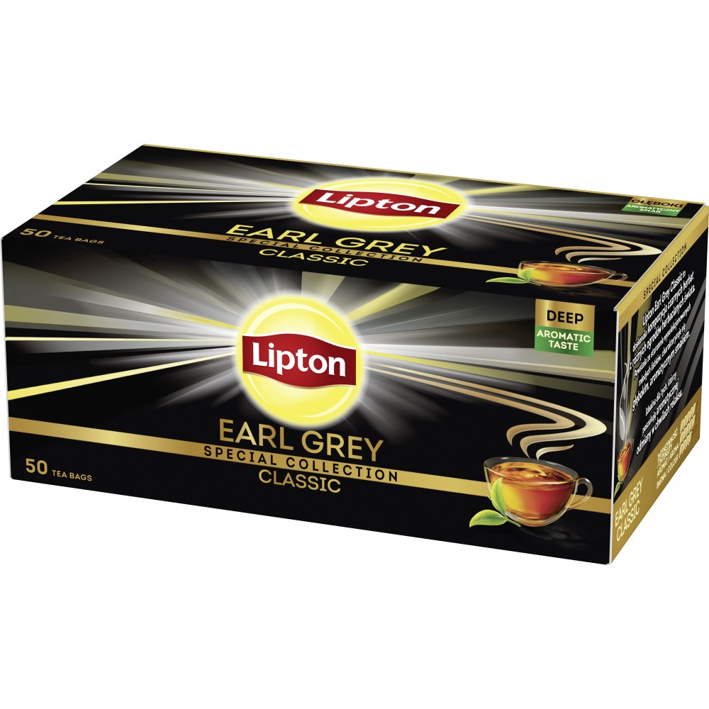 Чай Lipton Earl Grey 50 пакетов черный