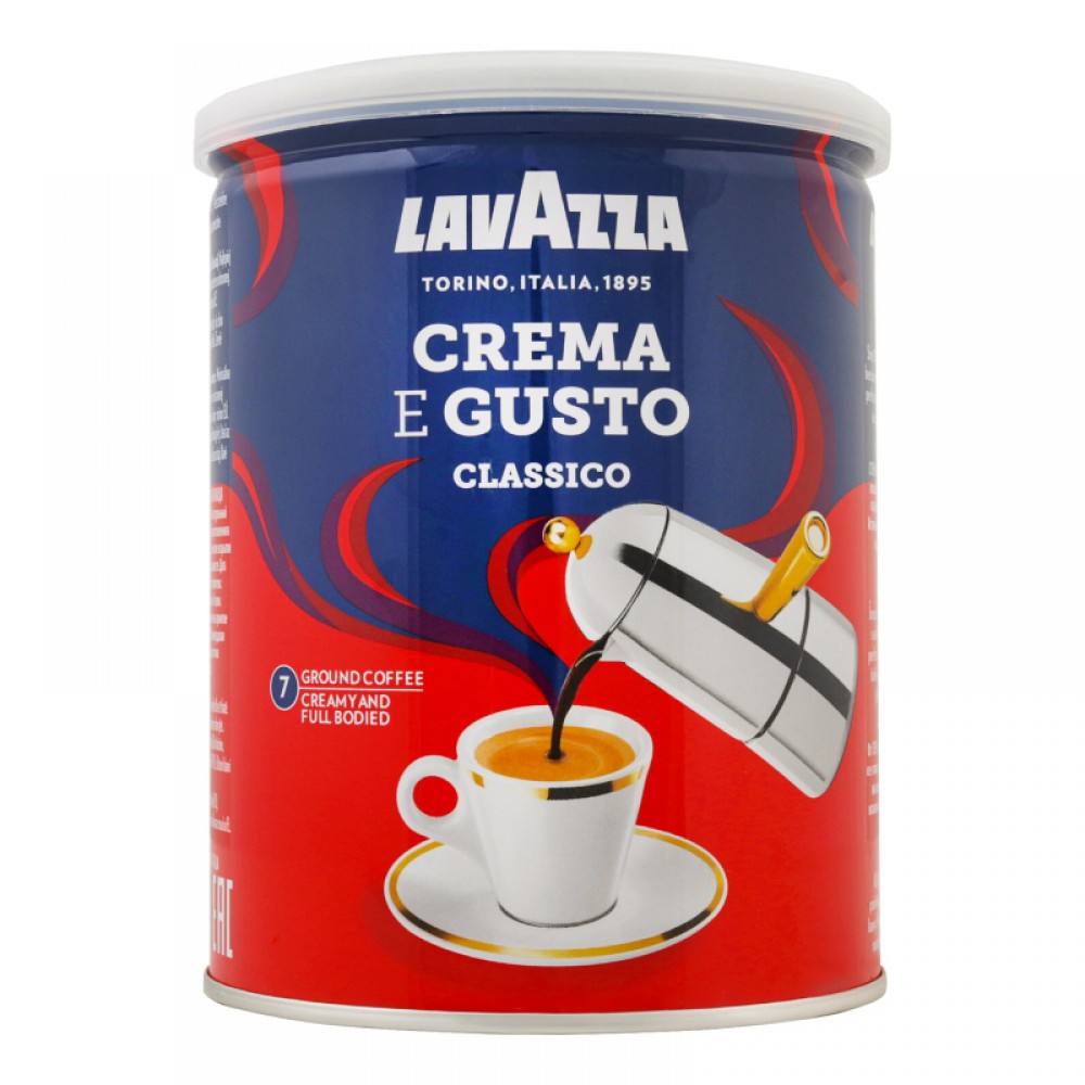 Кофе Lavazza Crema e Gusto 250 грамм молотый ж/б