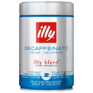Кофе Illy Decaffeinato Без кофеина молотый 250 гамм ж/б
