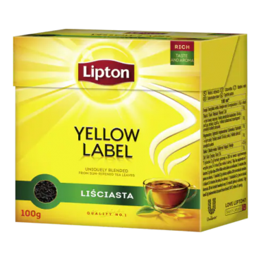 Чай черный листовой Lipton Yellow Label 100 грамм