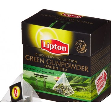 Чай "Lipton" Gunpowder, 20 пірамідок