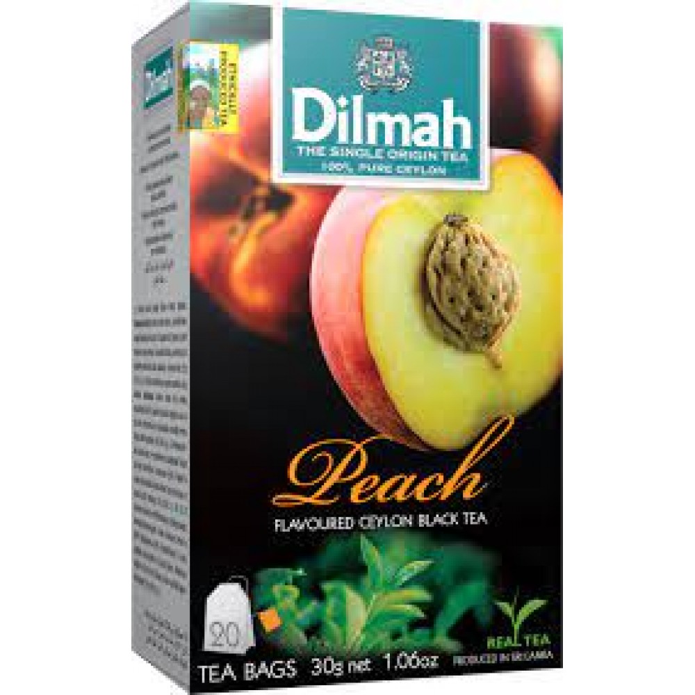 Чай чорний пакетований Dilmah Персик 1.5 г х 20 шт