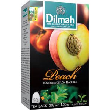 Чай чорний пакетований Dilmah Персик 1.5 г х 20 шт