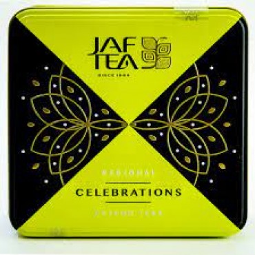 Чай "JAF" "Celebrations" зеленая банка, 80 г ж/б