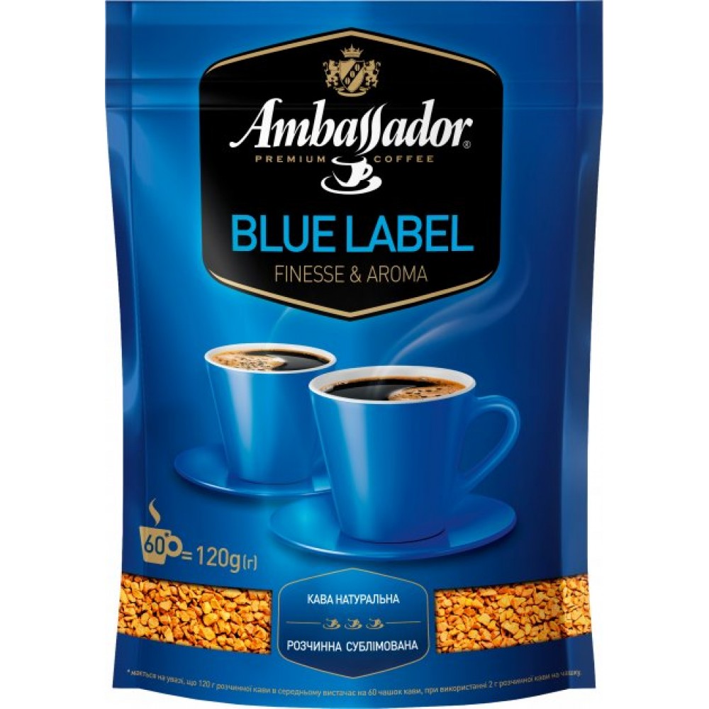 Кофе Растворимый Ambassador Blue Label 120 грамм м/у
