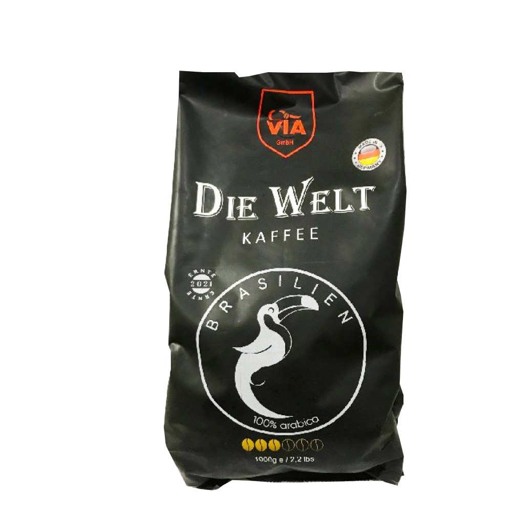 Кава "Die Welt" Brasilitn arabica зерно 1 кілограм
