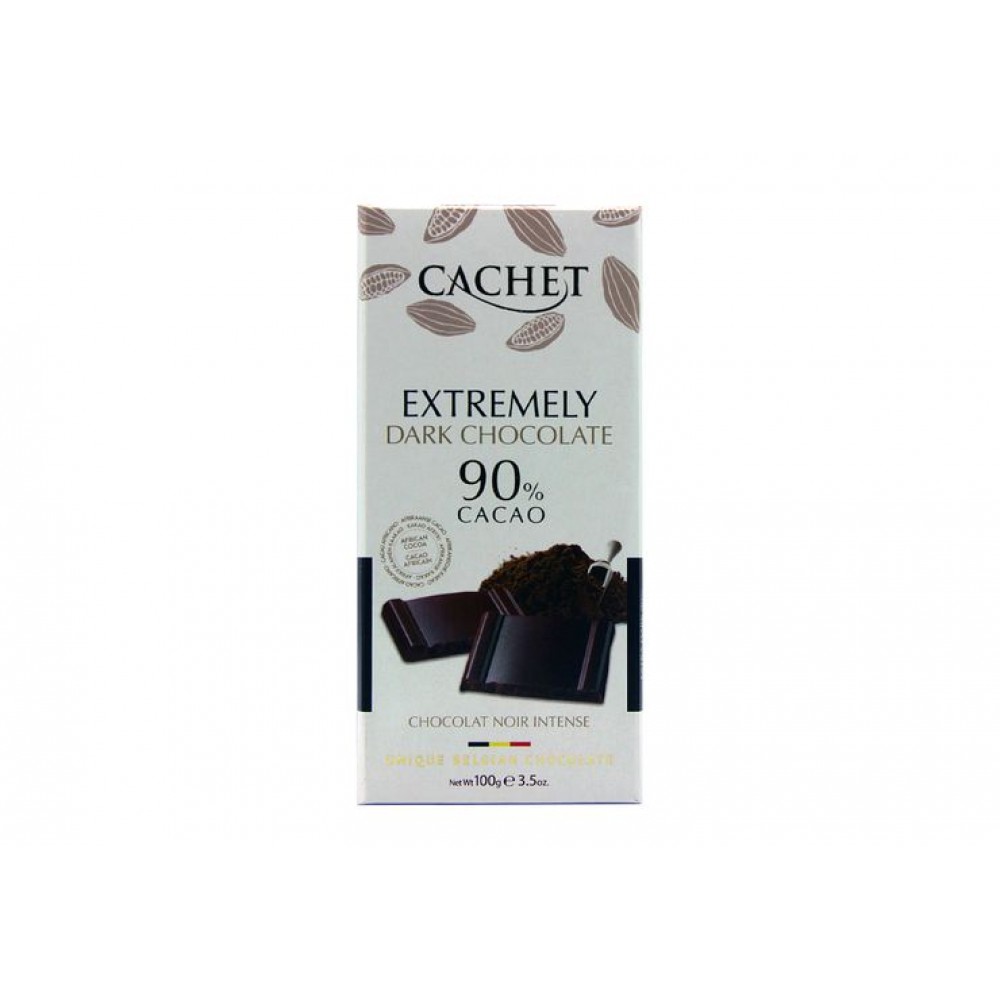 Шоколад Cachet екстра чорний 90% какао 100 грам