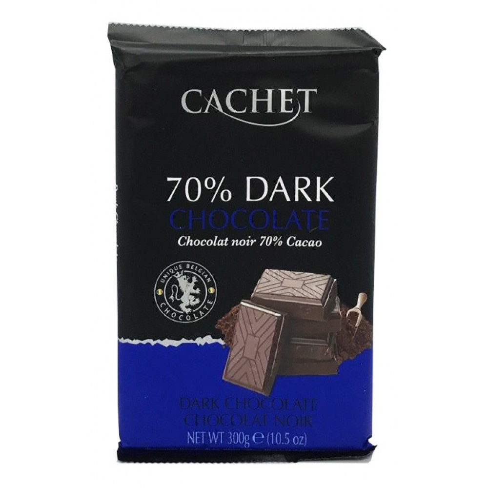 Шоколад "Cachet" чорний 70%, 300 грам