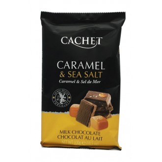 Шоколад "Cachet" молочный с карамелью и морской солью, 300 грамм