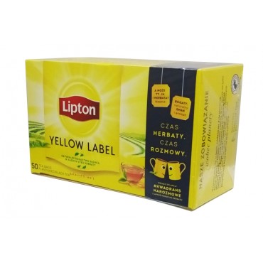 Чай "Lipton" Yellow Label чорний 50 Фільтр Пакетів