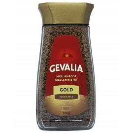 Кофе растворимый сублимированный "Gevalia" Gold 200 грамм стекло банка