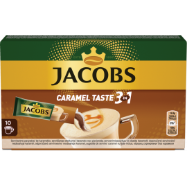 Кофе растворимый Jacobs Caramel taste 3в1 10 стиков.