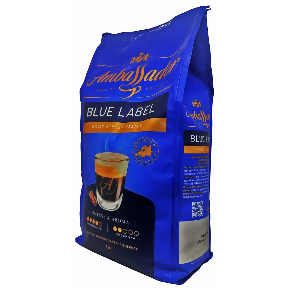 Кава Ambassador Blue Label зерно 1 кг Кава Ambassador Blue Label зерно 1 кг