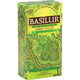 Чай зелений Basilur Зелена Долина 25 пакетів