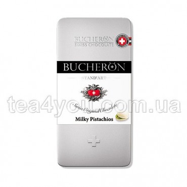 Шоколад "Bucheron" молочний з фісташкою, 100 г з/б