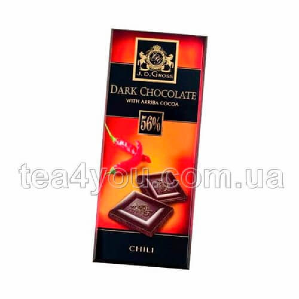 Шоколад "j.D.Gross" 56% черный с перцем, 125 г