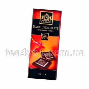 Шоколад "j.D.Gross" 56% черный с перцем, 125 г