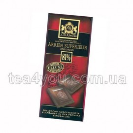 Шоколад "j.D.Gross" 81% екстра чорний, 125 г