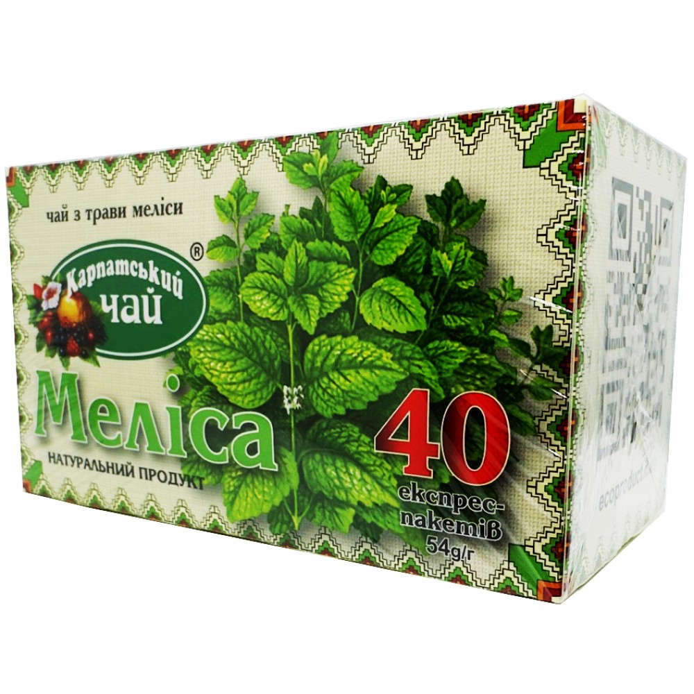 Карпатський чай з трави Меліса 40 пакетів